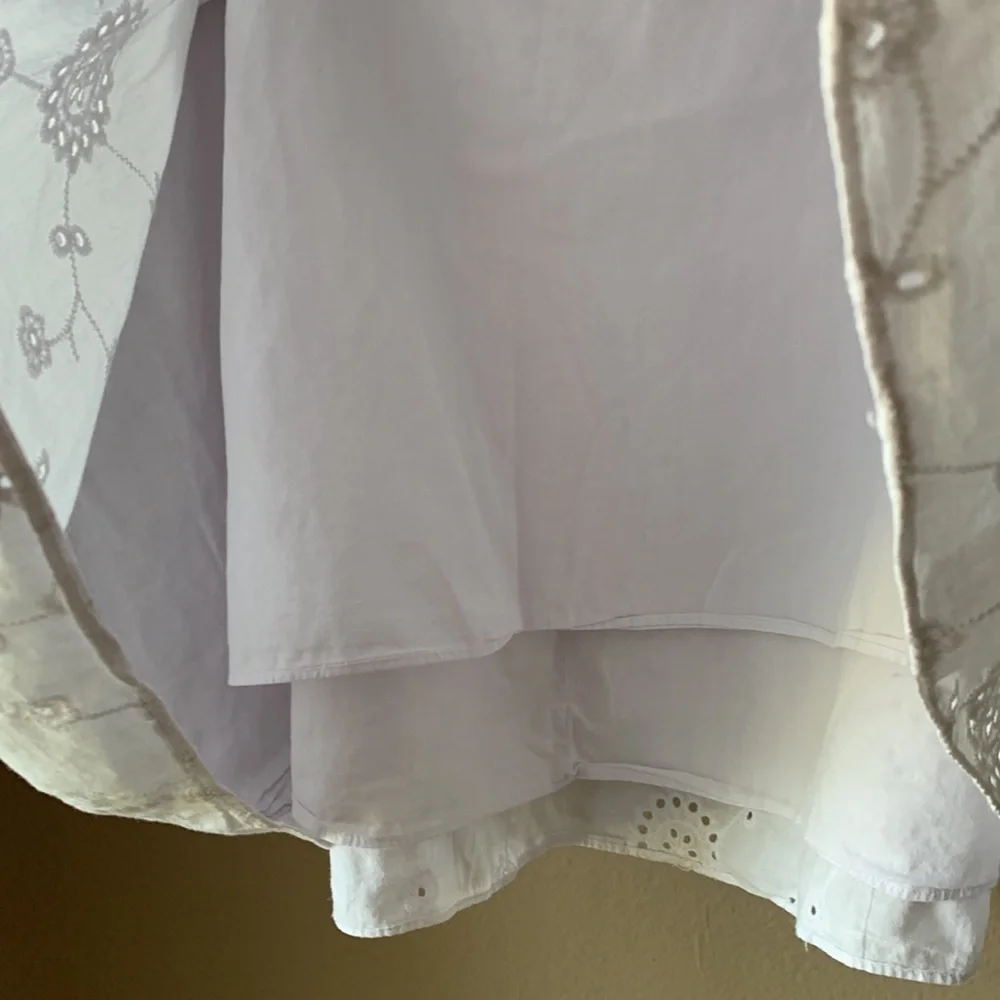 TORRID White Eyelet Mini Skirt with Pockets